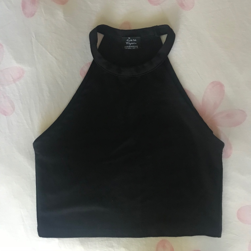 Zara Trafaluc Black Crop Top
